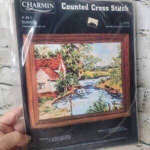 CHARMIN Counted Cross Stitch Kit 49-1 Lete Summer 10" x 08" Janlynn